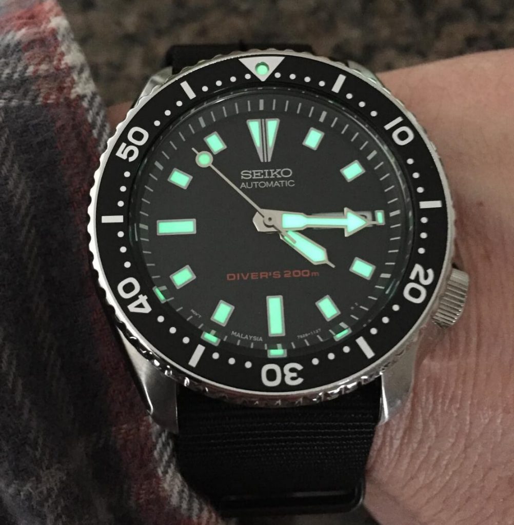 Seiko SKX173 on hand