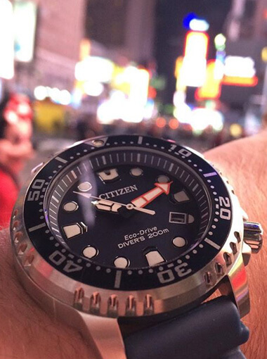 Citizen Promaster Diver on hand