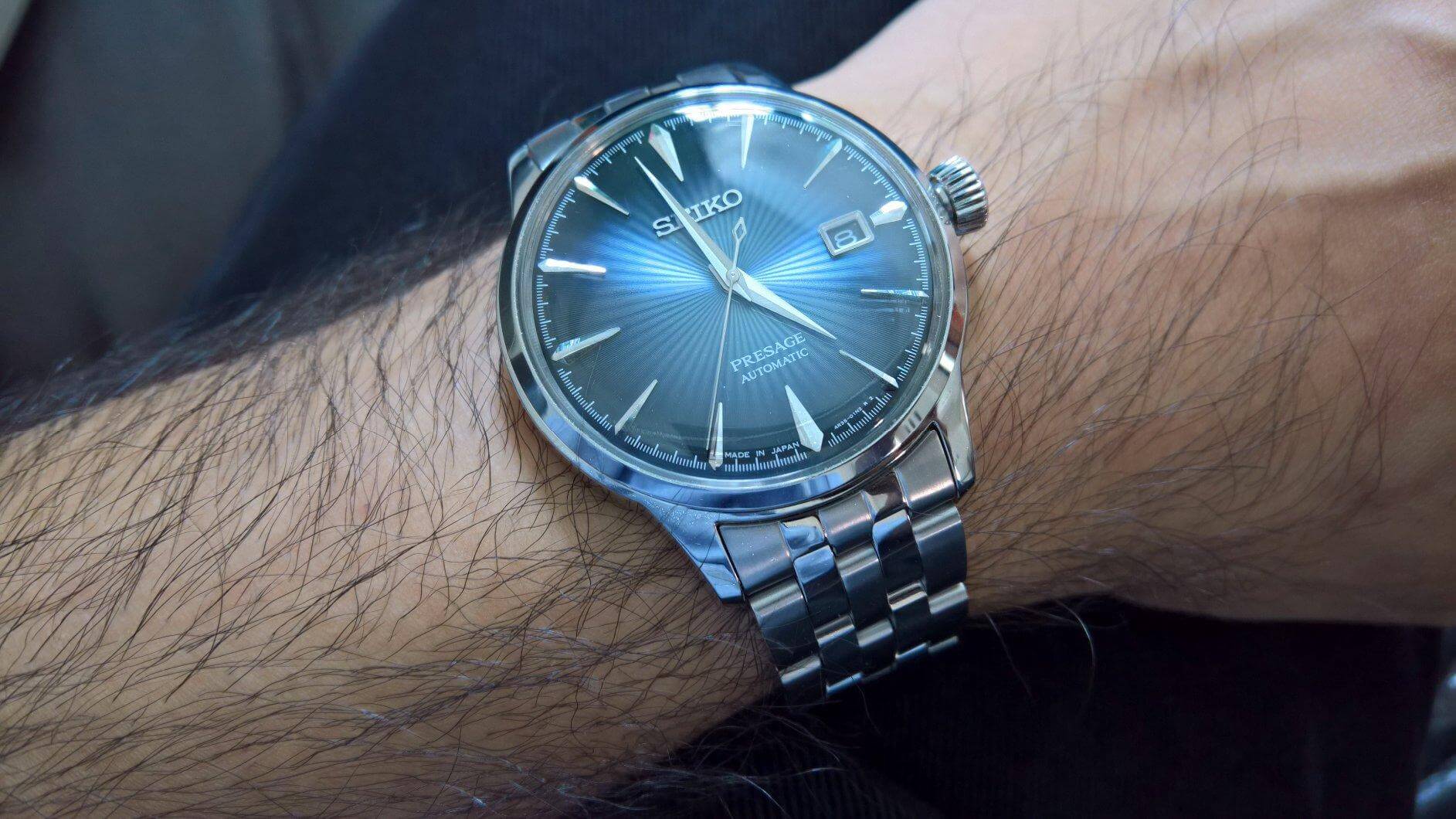 Seiko SRPB41J1 Bluemoon on hand